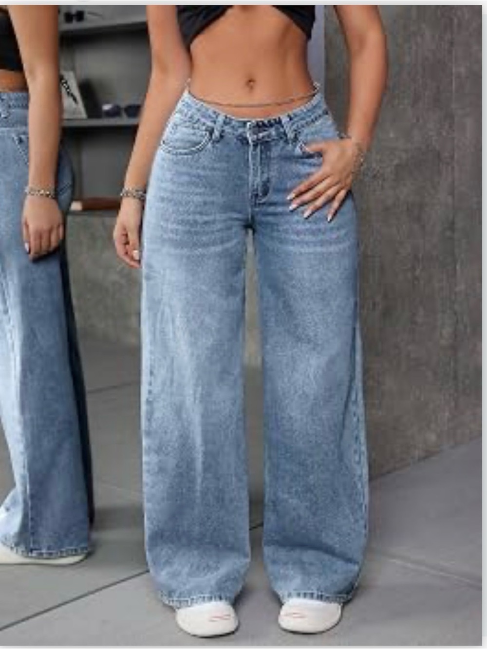 Light Blue Wide Leg Jeans